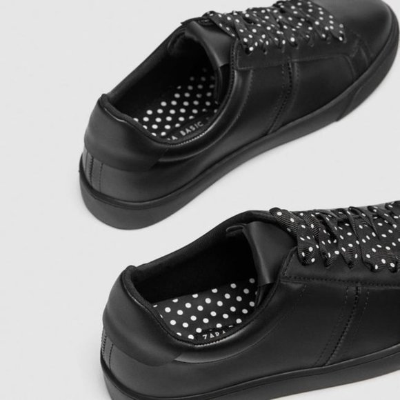 NWOT Zara Polka Dot Laced Sneakers.  SZ 10 - Picture 5 of 5
